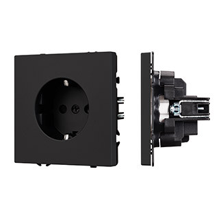 054277 - Механизм электрической розетки SCT-NOBE-MEU1-SFPL-BK (230V, 16A) (Arlight, -)