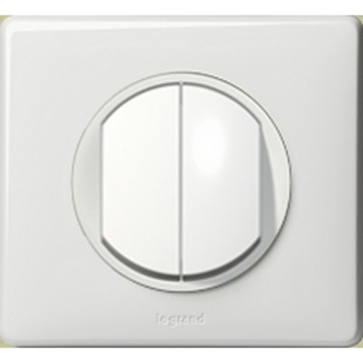 Legrand Celiane Переключатель двухклавишный на 2 направления, White, 696903