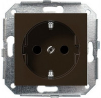 37212032 - F-37 Розетка со шторками 2К+З 16А 250В~, коричневая, Fontini