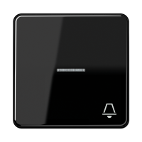 Клавиша с окошком и символом "звонок" для выключателей с подсветкой; черная, CD590KO5KSW