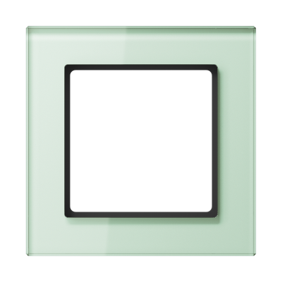 Рамка для вертикальной и горизонтальной установки, 1 пост; стекло; мягкий белый; A CREATION, AC581GLWMT