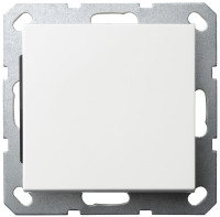 Звонковый механизм 10A 250V~ с накладкой, цвет белый глянцевый, G3010W, Jasmart Electric