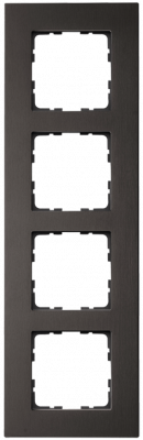 Рамка 4-постовая, алюминий Brown, G1004AZ, Jasmart Electric