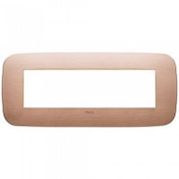 19687.11 - Vimar Накладка Round на 7 модулей медь зачищенная щеткой