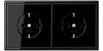 Jung Блок: Розетка 2к+з + Светореглятор поворотный,  серия LS 990