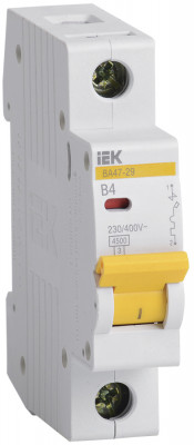 KARAT Автоматический выключатель ВА47-29 1P B 4А 4,5кА IEK, MVA20-1-004-B