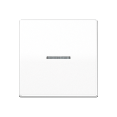 Одинарная клавиша с окошком для балансирных механизмов выключателей (кнопок) с подсветкой, в комплекте с AS90HP (крепежный элемент); дюропласт; белый; AS500, AS591KO5WW