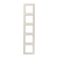 Рамка для вертикальной и горизонтальной установки, 5 постов; дюропласт; слоновая кость; AS500, AS585