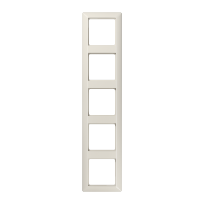 Рамка для вертикальной и горизонтальной установки, 5 постов; дюропласт; слоновая кость; AS500, AS585