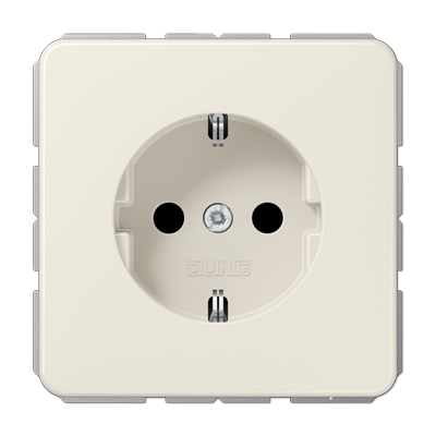 Штепсельная розетка SCHUKO 16А / 250В, пружинные зажимы; дюропласт; слоновая кость; CD500, CD1520