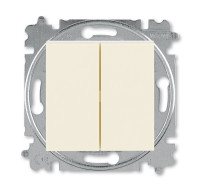 3559H-A52445 17W - Переключатель двухклавишный ABB Levit слоновая кость / белый - 2CHH595245A6017