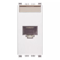 Vimar Розетка RJ45 CAT 5E UTP T568A/B, белая, 20338.8.B