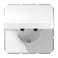 Штепсельная розетка SCHUKO 16А / 250В с подпружиненной откидной крышкой, пружинные зажимы; термопласт; белый; CD500, CD1520BFKLWW Штепсельная розетка SCHUKO 16А / 250В с подпружиненной откидной крышкой, пружинные зажимы; термопласт; белый; CD500, CD1520BFKLWW