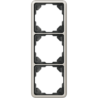 Рамка для вертикальной и горизонтальной установки, 3 поста; металл; платина; CD500, CD583PT