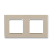 3901H-A05020 18W - Рамка ABB Levit 2 поста кофе макиато / белый - 2CHH015020A6018