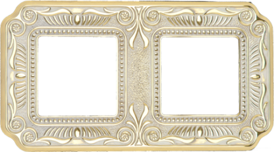 FD01362OP Fede Firenze Рамка 2-ная, Gold White Patina