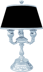 FD1124TCB Fede PORTOFINO Светильник настольный с абажуром, Bright Chrome