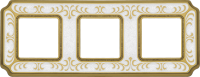 FD01353OPEN Fede Siena Smalto Italiano Рамка 3-ная, Pearl White