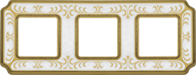FD01353OPEN Fede Siena Smalto Italiano Рамка 3-ная, Pearl White