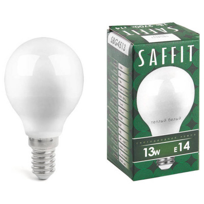 Лампа светодиодная, 13W 230V E14 2700K G45, SBG4513, Feron 55157