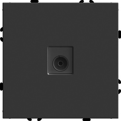 Feron Розетка телевизионная 1-местная (механизм), 75 Ом, 5-862МГц, серия Эмили, RST00-5108-05, черный уголь, soft touch, 49849, STEKKER