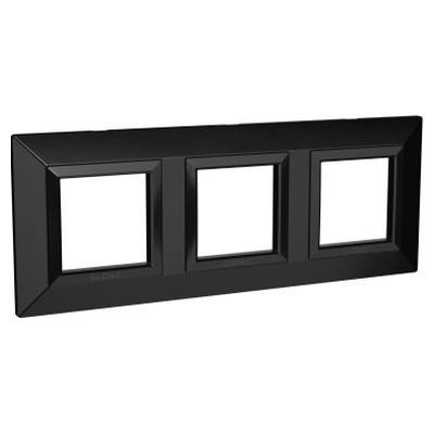 4402856 - ДКС Рамка из металла, "Avanti", черная, 3 поста