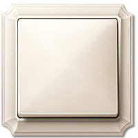 Выключатель 1-клавишный, цвет - бежевый, серия Antique