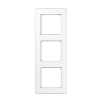 Рамка для вертикальной и горизонтальной установки, 3 поста; термопласт; белый; A FLOW, AF583BFWW