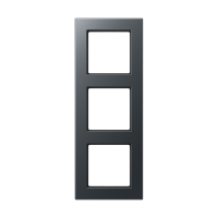 Рамка для вертикальной и горизонтальной установки, 3 поста; термопласт; матовый антрацит; A550, A5583BFANM