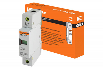 Разрядник ОПС1-C 1Р In=20kA Un=400B Im=40kA TDM Electric, SQ0201-0005
