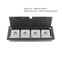 Люк напольный на 4 модуля (горизонт.), металлический, h=65мм, с рамкой, крышка без углубления, TIMIUX, черный, EU4GH65R BL Люк напольный на 4 модуля (горизонт.), металлический, h=65мм, с рамкой, крышка без углубления, TIMIUX, черный, EU4GH65R BL