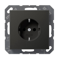 Розетка SCHUKO®; автоматический зажим; термопласт; черный матовый, EP1420SWM Розетка SCHUKO®; автоматический зажим; термопласт; черный матовый, EP1420SWM
