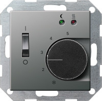 39420 - Gira Edelstahl Терморегулятор с подогревом пола, скошенные края