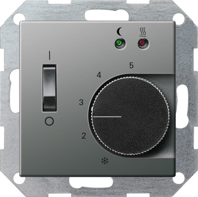 39420 - Gira Edelstahl Терморегулятор с подогревом пола, скошенные края