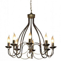 LUSSOLE TODI Люстра подвесная, цвет основания - черный хром, 8x40W E14, LSA-4613-08