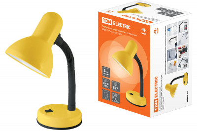 Светильник настольный на основании 60Вт, E27 желтый TDM Electric, SQ0337-0105