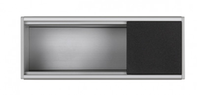 Simon K45 Connect Офиблок Compact из алюминия на 2 механизма цвета графит, KFC202-14