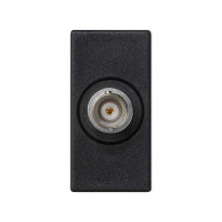 Simon SConnect Плата с разъёмом BNC "мама", пайка 22,5х45мм, графит, K102D-14