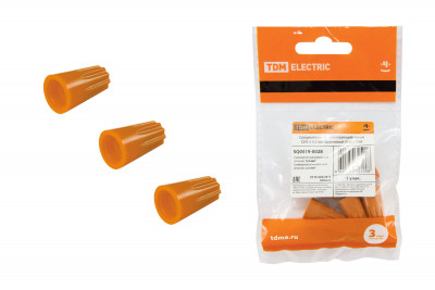 Соединительный изолирующий зажим СИЗ-3 5,5 мм2 оранжевый (5 шт) TDM Electric, SQ0519-0028