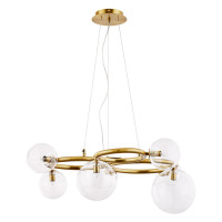 Arte Lamp ALBUS, Люстра, цвет арматуры - АНТИЧНАЯ БРОНЗА, цвет плафона/декора - ПРОЗРАЧНЫЙ, 7х40W G9, A7780SP-7AB