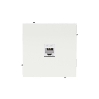 DKC KANT Компьютерная розетка RJ-45 без шторки, кат.5е одинарная, белый песок, 7010663
