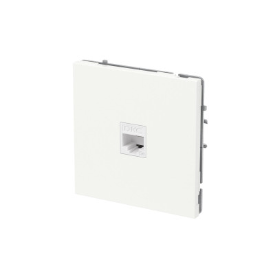 DKC KANT Компьютерная розетка RJ-45 без шторки, кат.5е одинарная, белый песок, 7010663
