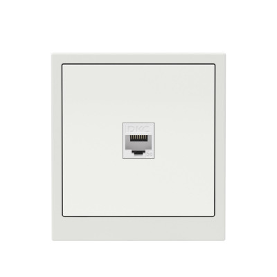 DKC KANT Компьютерная розетка RJ-45 без шторки, кат.5е одинарная, белый песок, 7010663