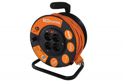 Удлинитель силовой УКз16-004 TDM Electric (IP44 4 места/50м ПВС 3х1,5), SQ1301-0543