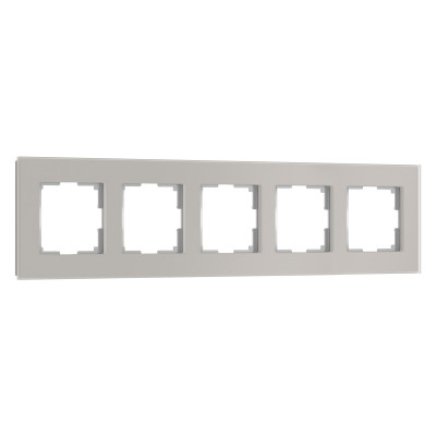 Werkel W0053117/ Рамка на 5 постов Senso (дымчатый, стекло soft-touch), a069971