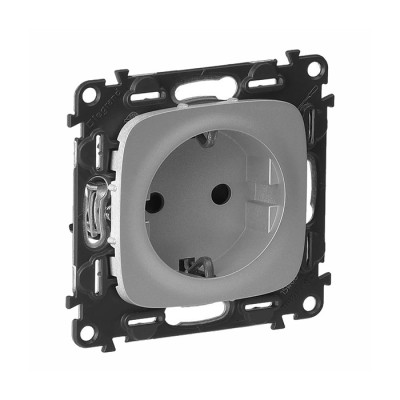 753920 - Valena ALLURE.Силовая розетка 2К+З 16А 250В с защитными шторками.Безвинтовые зажимы.С лицевой панель, Legrand