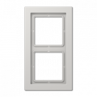 Рамка для вертикальной и горизонтальной установки, 2 поста; дюропласт; светло-серый; LSDesign, LSD982LG