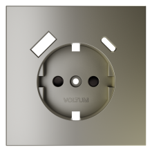 Накладка для розетки с заземлением и защитными шторками, с USB A+C, S70 (шелк), VLS001004 Накладка для розетки с заземлением и защитными шторками, с USB A+C, S70 (шелк), VLS001004