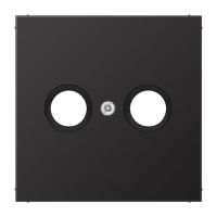 Крышка для TV-FM-розеток, фиксация винтом; металл; dark; Aluminium, AL2990TVD