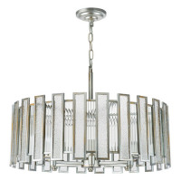 Lightstar 712064 (MD20103-6A) Люстра  AGAVE 6х40W E27 СЕРЕБРО С ПАТИНОЙ/ПРОЗРАЧНЫЙ (в комплекте)